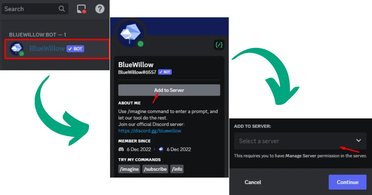How To add BlueWillow ai into your own server